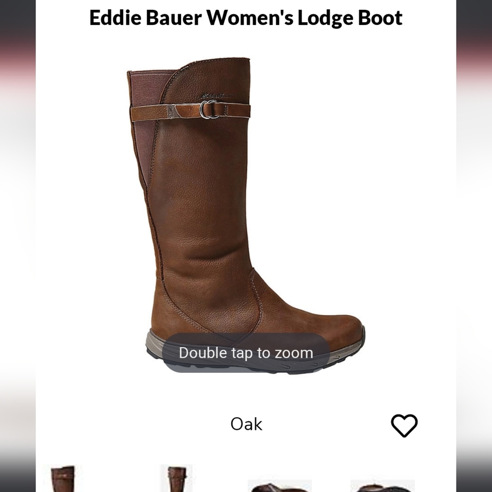 Eddie Bauer Lodge Rain Boot, size 8, Brown/Oak